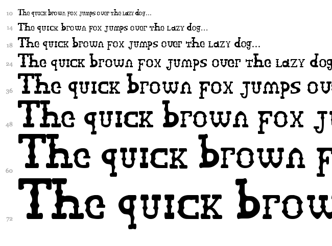 Arcutype SV font waterfall